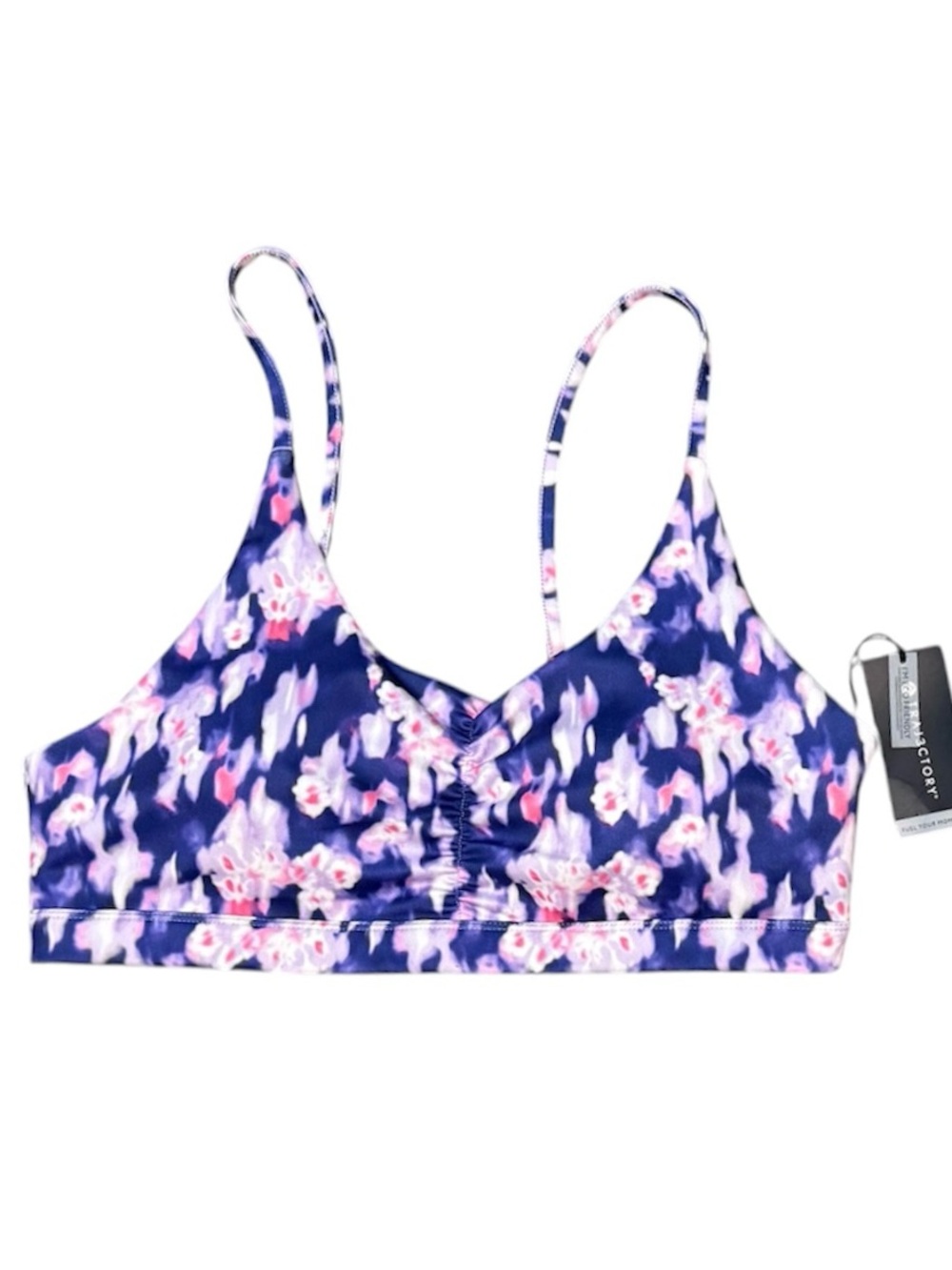 Trajectory Floral Lined  Sports Bra Adjustable Straps Size XXL
